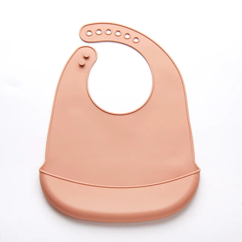 Premium Soft Silicone Baby Bib with Food Catcher – Waterproof & Safe