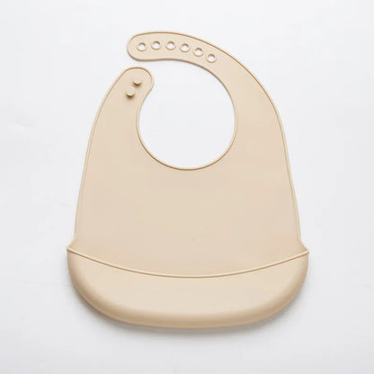 Premium Soft Silicone Baby Bib with Food Catcher – Waterproof & Safe