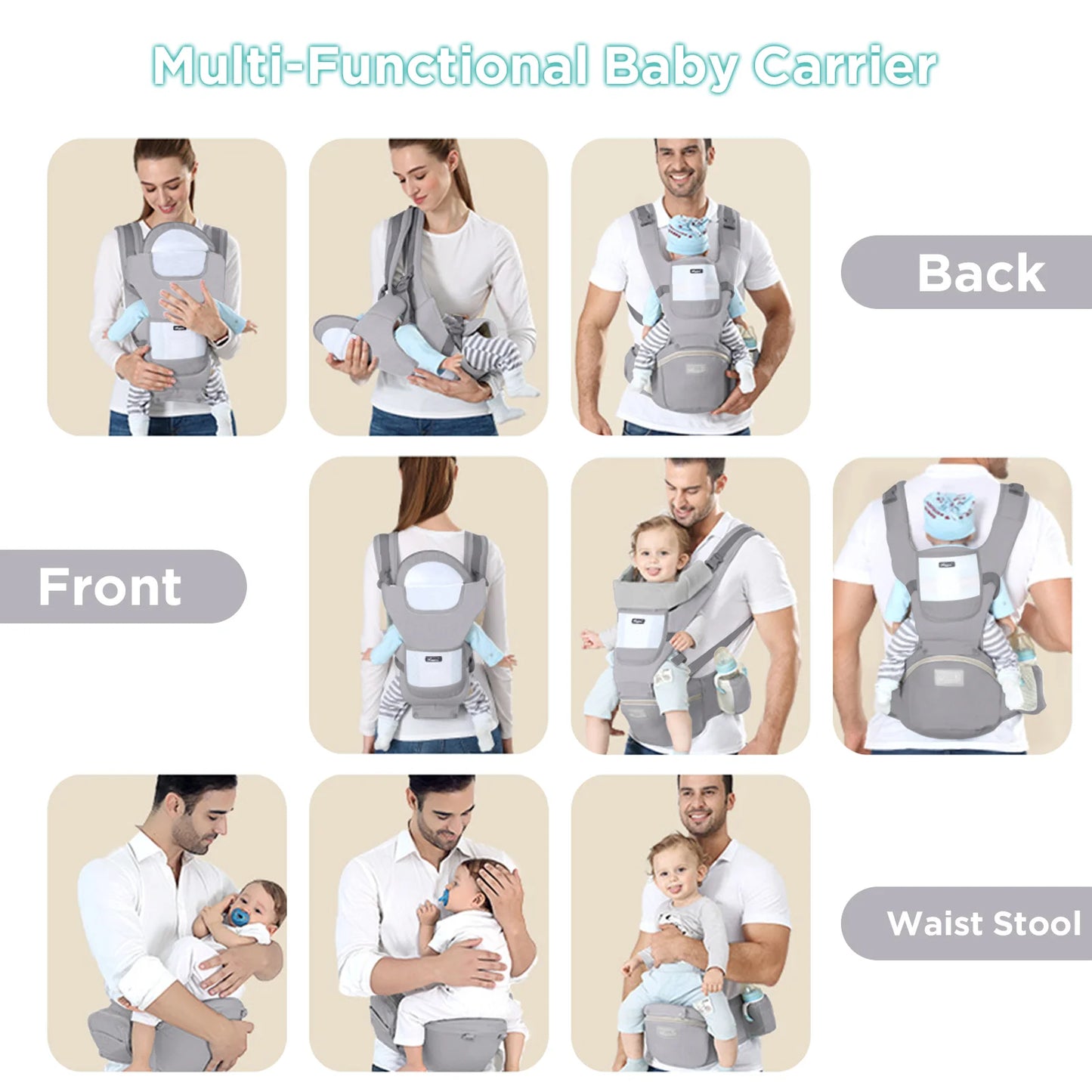 3-in-1 Ergonomic Baby Carrier
