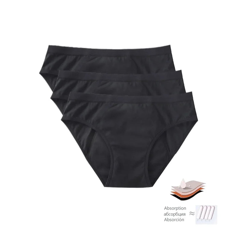 Postpartum 4-Layer Leak-Proof Underwear – Heavy Flow 3-Pack