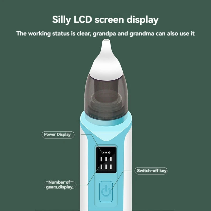 Electric Baby Nasal Aspirator – Anti-Backflow & Soft Silicone Tips