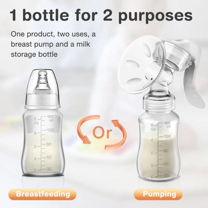 MAMIJOY™ Manual Breast Pump – Gentle Suction & Leak-Free Feeding