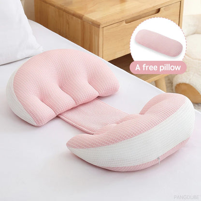 Pregnancy Support Pillow – The 2-in-1 Lumbar & Bump Comfort