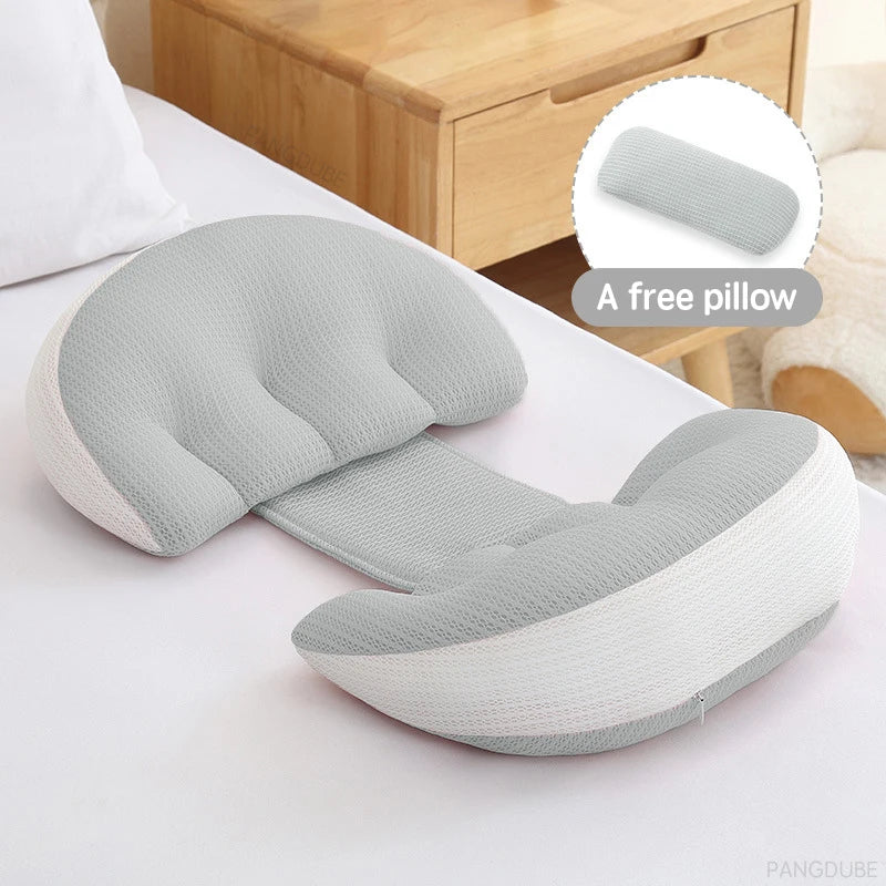 Pregnancy Support Pillow – The 2-in-1 Lumbar & Bump Comfort