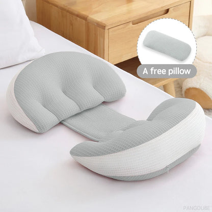 Pregnancy Support Pillow – The 2-in-1 Lumbar & Bump Comfort